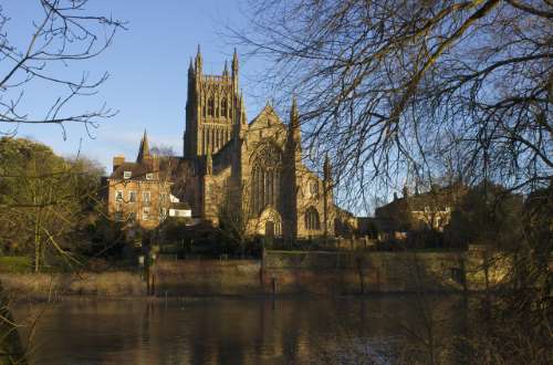 Worcester Cathedral by the river