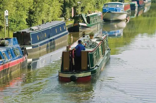 Canal boat on the Grand Union Canal